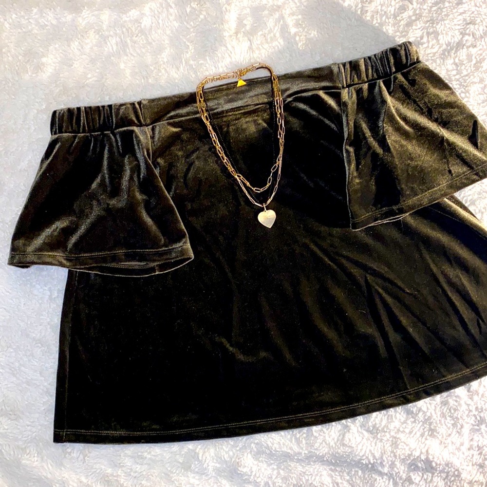 Velvet Off Shoulder Top